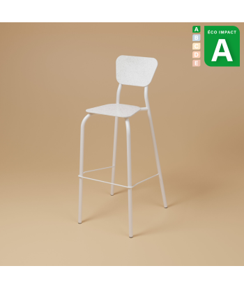 Tabouret haut Mahaut en plastique recyclé sur le site 