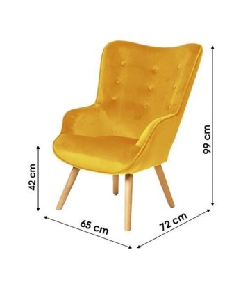 Fauteuil De Salon En Velours Jaune Moutarde 2024