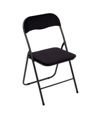 Lot De 6 Chaises En Velours Pliantes Noires vente chaude votre 