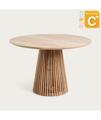 Table ronde Jeanette 6 personnes, Ø 120 cm, bois massif durable destockage