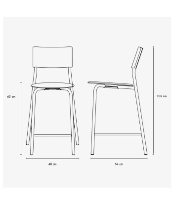 Chaise de bar SSD en bois de forêts durables et acier 50% de réduction en Octobre 2024