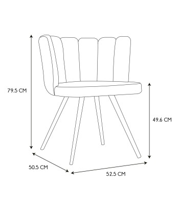 Chaise Ariel En Velours Noire à prix réduit toute l'année