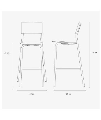 Chaise de bar SSD en bois de forêts durables et acier 50% de réduction en Octobre 2024