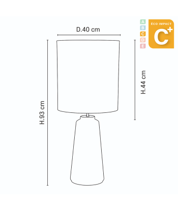 Lampe à poser Mokuzaï, forme droite, Haut. 93 cm pas cheres