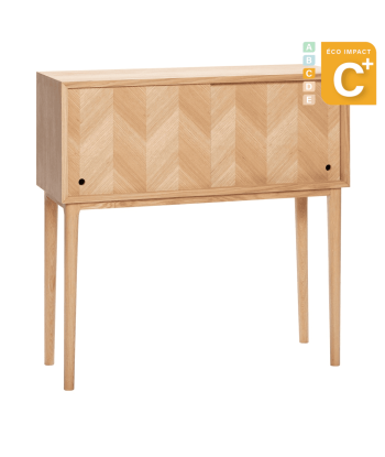 Console motif chevron en bois durable, Long. 90 cm de technologie