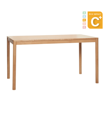 Table à manger Acorn 4 personnes en bois durable, Long. 140 cm plus qu'un jeu 