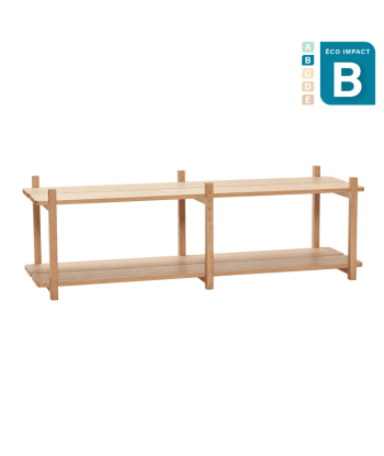 Étagère Mason double basse en bois durable Long. 150 cm Vous souhaitez 