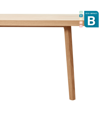 Table à manger 8 personnes motif chevron en bois durable Long. 200 cm Livraison rapide