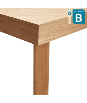 Table à manger 8 personnes motif chevron en bois durable Long. 200 cm Livraison rapide