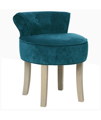 Tabouret En Velours Firmin Bleu Canard Economisez 