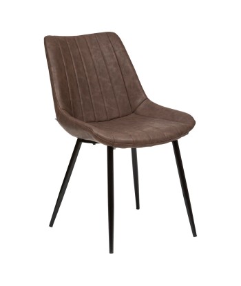 Chaise De Diner Olwen Effet Cuir Marron 50% de réduction en Octobre 2024