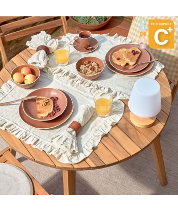 Table de jardin ronde Vilma 4 personnes, en bois massif d'acacia durable, Ø 90 cm livraison gratuite