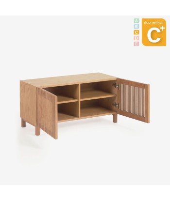 Banc, Meuble à chaussures, Beyla 2 portes en bois durable, Long. 98,5cm Pour