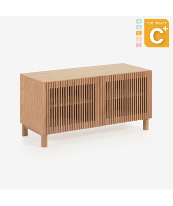 Banc, Meuble à chaussures, Beyla 2 portes en bois durable, Long. 98,5cm Pour