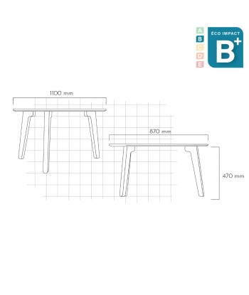 Table basse Stone en bois de forêts durables, Haut. 45 cm en ligne des produits 