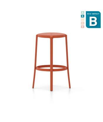 Tabouret empilable On & On en plastique recyclé, Haut.63cm Par le système avancé 