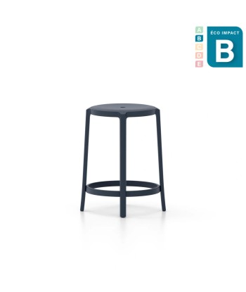 Tabouret empilable On & On en plastique recyclé, Haut.63cm Par le système avancé 