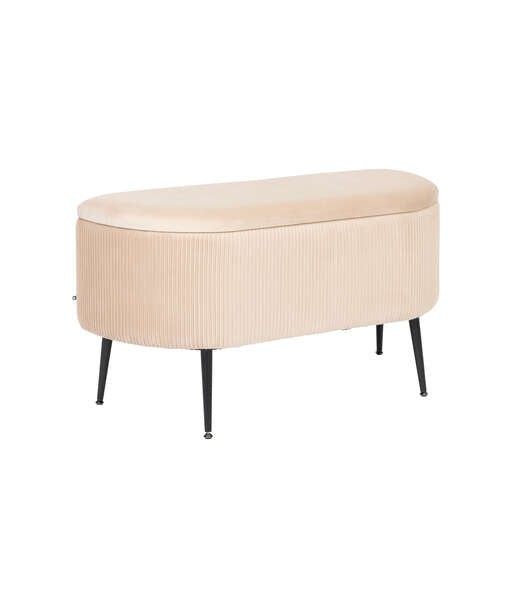 Banc Coffre De Rangement En Velours Solaro Beige s'inspire de l'anatomie humaine