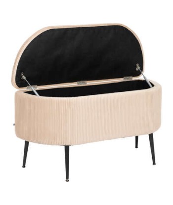 Banc Coffre De Rangement En Velours Solaro Beige s'inspire de l'anatomie humaine