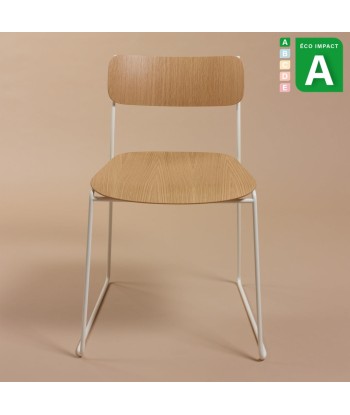 Chaise SEN 77,1 empilable en bois recyclé Par le système avancé 