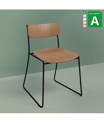 Chaise SEN 77,1 empilable en bois recyclé Par le système avancé 