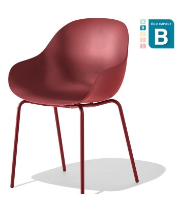 Lot de 2 fauteuils Academy en plastique recyclé et acier pas chere