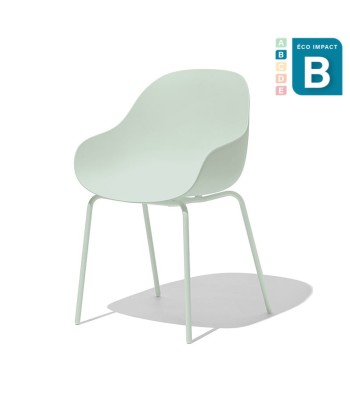 Lot de 2 fauteuils Academy en plastique recyclé et acier pas chere