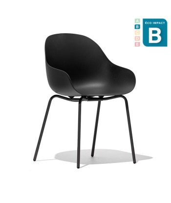 Lot de 2 fauteuils Academy en plastique recyclé et acier pas chere