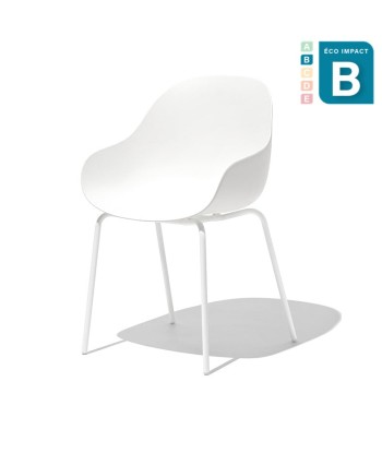 Lot de 2 fauteuils Academy en plastique recyclé et acier pas chere