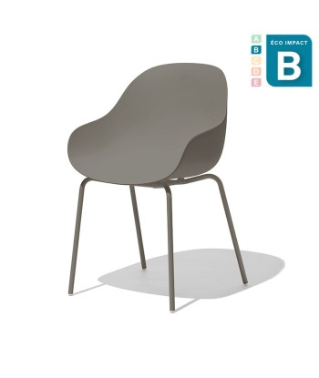 Lot de 2 fauteuils Academy en plastique recyclé et acier pas chere