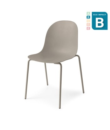 Lot de 2 chaises Academy en plastique recyclé et acier Faites des économies