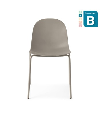 Lot de 2 chaises Academy en plastique recyclé et acier Faites des économies