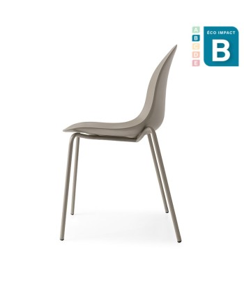 Lot de 2 chaises Academy en plastique recyclé et acier Faites des économies