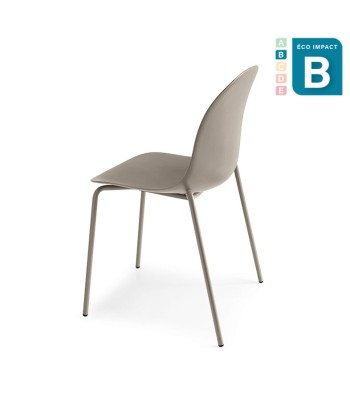 Lot de 2 chaises Academy en plastique recyclé et acier Faites des économies