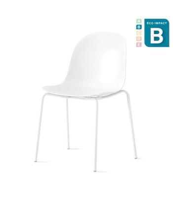 Lot de 2 chaises Academy en plastique recyclé et acier Faites des économies