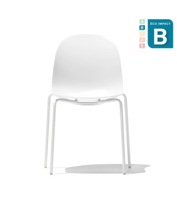 Lot de 2 chaises Academy en plastique recyclé et acier Faites des économies