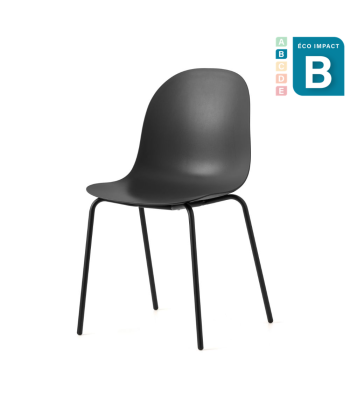 Lot de 2 chaises Academy en plastique recyclé et acier Faites des économies