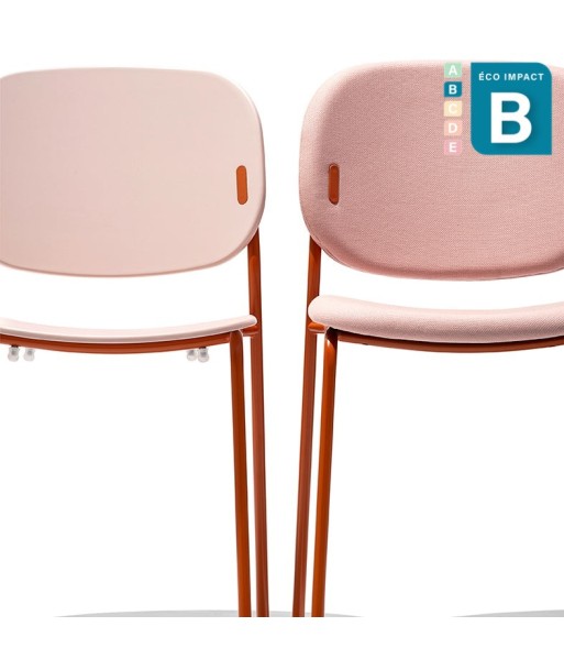 Lot de 2 chaises Yo! empilables en plastique recyclé et métal meilleur choix