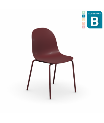 Lot de 2 chaises Academy en plastique recyclé et acier Faites des économies