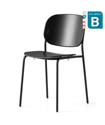 Lot de 2 chaises Yo! empilables en plastique recyclé et métal meilleur choix