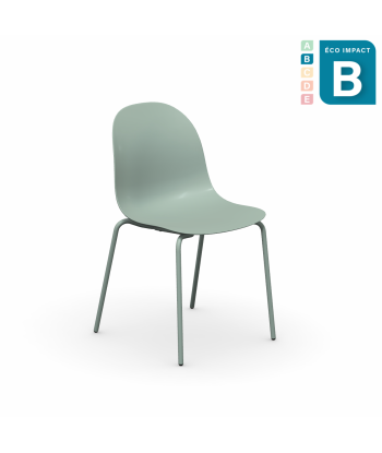 Lot de 2 chaises Academy en plastique recyclé et acier Faites des économies