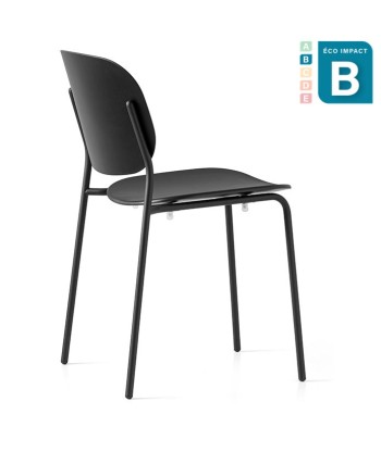 Lot de 2 chaises Yo! empilables en plastique recyclé et métal meilleur choix