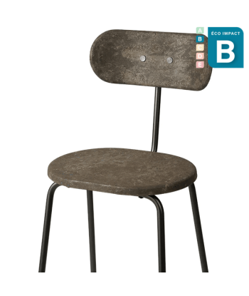 Tabouret Earth avec dossier en déchet de café recyclé, Haut. 69 ou 74 cm votre restaurant rapide dans 