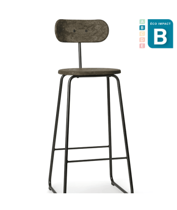 Tabouret Earth avec dossier en déchet de café recyclé, Haut. 69 ou 74 cm votre restaurant rapide dans 