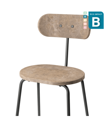 Tabouret Earth avec dossier en déchet de café recyclé, Haut. 69 ou 74 cm votre restaurant rapide dans 