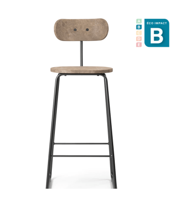 Tabouret Earth avec dossier en déchet de café recyclé, Haut. 69 ou 74 cm votre restaurant rapide dans 