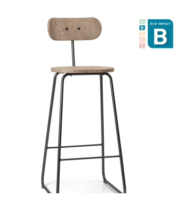 Tabouret Earth avec dossier en déchet de café recyclé, Haut. 69 ou 74 cm votre restaurant rapide dans 