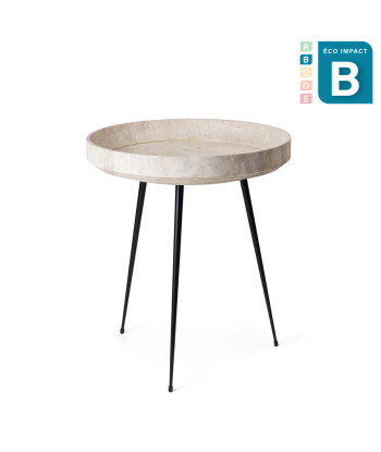 Table d'appoint Bowl en matières recyclées, Ø 46 cm Livraison rapide