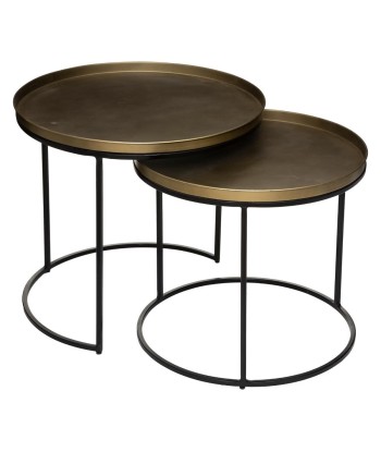 Lot de 2 tables café Basile Doré Toutes les collections ici