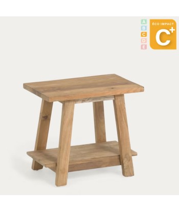 Tabouret Safara bois massif de teck recyclé 50 x 32 cm votre restaurant rapide dans 